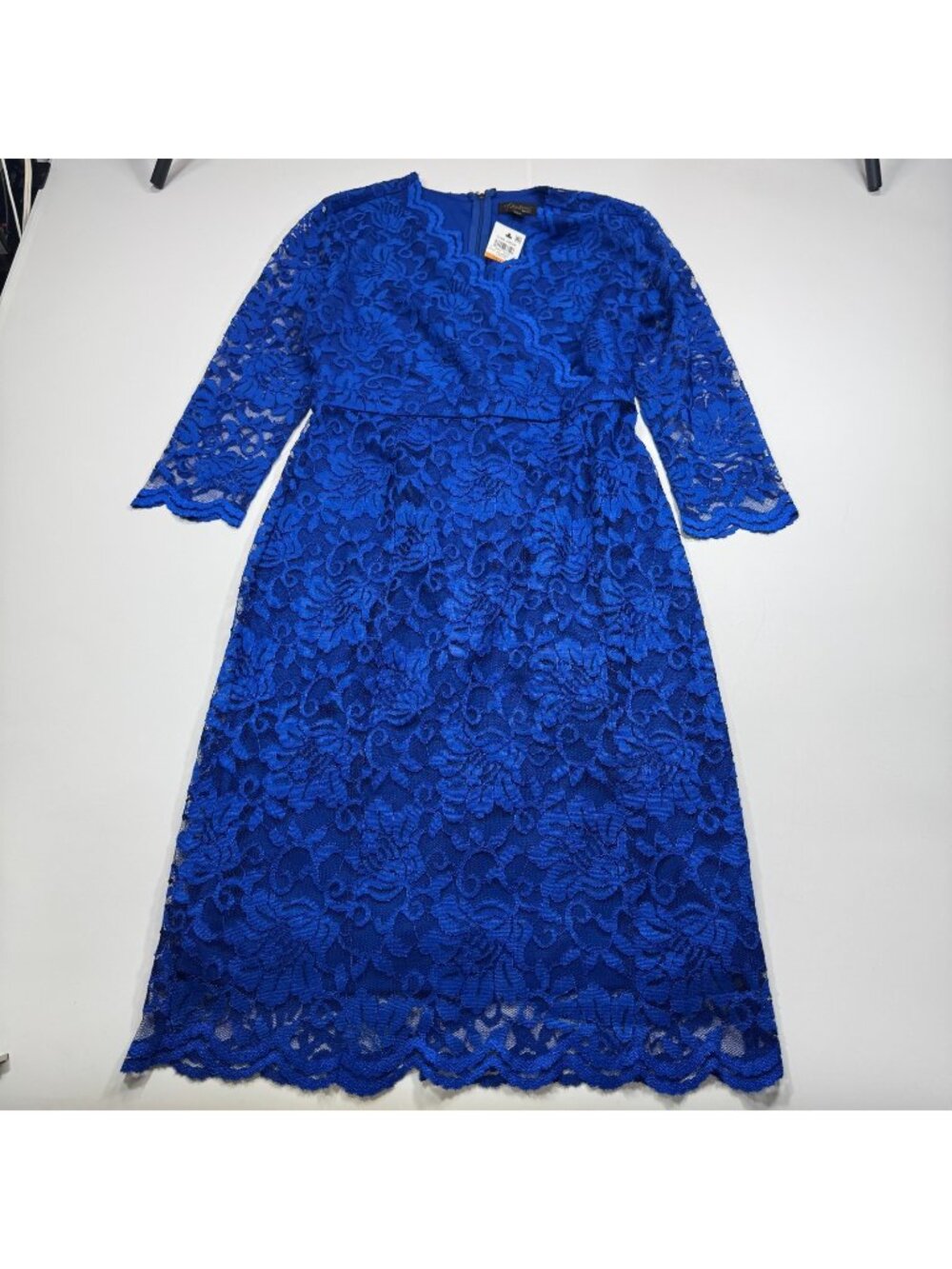 Thalia Sodi Dress Women S Blue Floral Polyester Lace Sheath Lined Party Cocktail